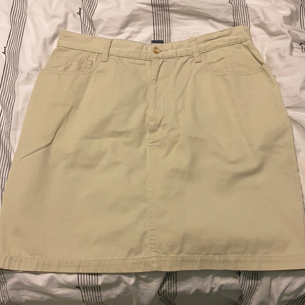 Tan jean skirt